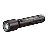 Ledlenser P7R Signature Taschenlampe LED, mit Rotlicht, aufladbar Lithium 21700 Akku, wasserdicht IP68, 2000 Lumen, fokussierbar, Constant Light, Leuchtweite 330m, Gürteltasche u. Ladestation