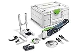 Festool Akku-Oszillierer OSC 18 E-Basic-Set VECTURO (mit Absaugvorrichtung, Ansetzhilfe, Tiefenanschlag, Adapter, Universal-Sägeblatt, Holz-Sägeblatt), im Systainer