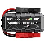 NOCO Boost X GBX75 2500A 12V UltraSafe Starthilfe Powerbank, Auto Batterie Booster, Tragbare USB Ladegerät, Starthilfekabel und Überbrückungskabel für bis zu 8,5-L Benzin und 6,5-L Dieselmotoren