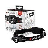 Ledlenser H5R Core Stirnlampe LED, 500 Lumen, aufladbar mit Lithium Akku, wasserdicht IP67, fokussierbar, stufenlos dimmbar, Constant Light, Leuchtweite 200m, USB Magnetladekabel, Headlamp, Kopflampe