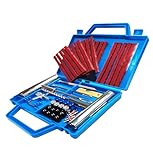 53 PCS Reifenreparaturset, Heavy Duty Reifen Reparaturset, 53-tragbares Reifenreparaturset, tragbares Reifenreparaturset für Autos, Geländewagen, Motorräder, Elektrofahrzeuge, Fahrräder und mehr.