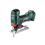 Metabo Akku Stichsäge STA 18 LTX 100 (Säge ohne Akku, Schwenkbereich - 45 / + 45°, Softgrip-Oberfläche, Sägeblattwechsel werkzeuglos) 601002890