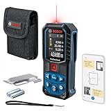 Bosch Professional Laser-Entfernungsmesser GLM 50-27 C + Gürtelclip (Reichweite: bis 50 m, robust, IP65, Bluetooth-Datenübertragung, 2 AA-Batterien, Schlaufe, Tasche) – Amazon Exclusive Set