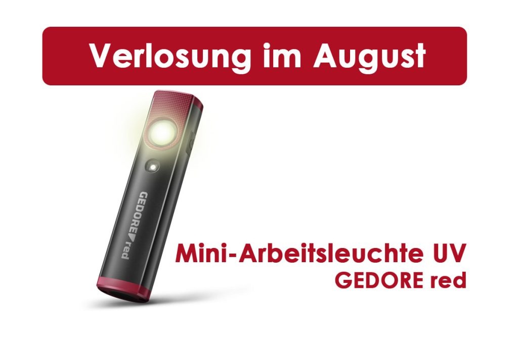 werkzeugforum.de Verlosung / Gewinnspiel Gedore red Arbeitsleuchte UV